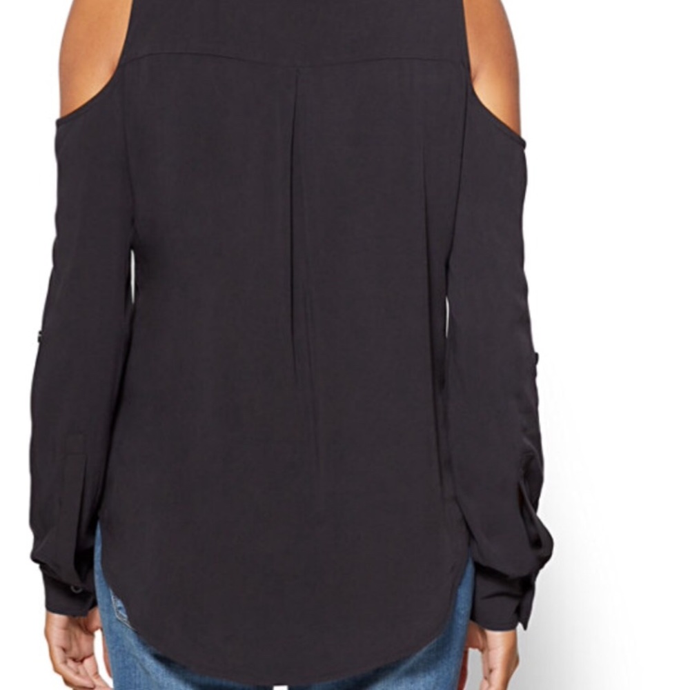 ❗️last one❗️cold shoulder, prawn colored blouse - Picture 3 of 4